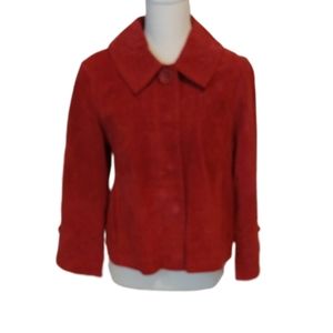 Suede Cranberry red jacket